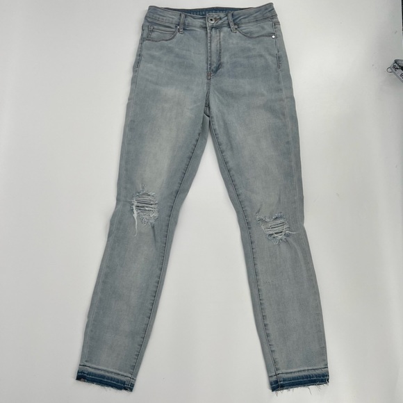 NWT Articles Of Society High Rise Distressed Release Hem Jeans Size 24 Junior’s - Picture 1 of 9